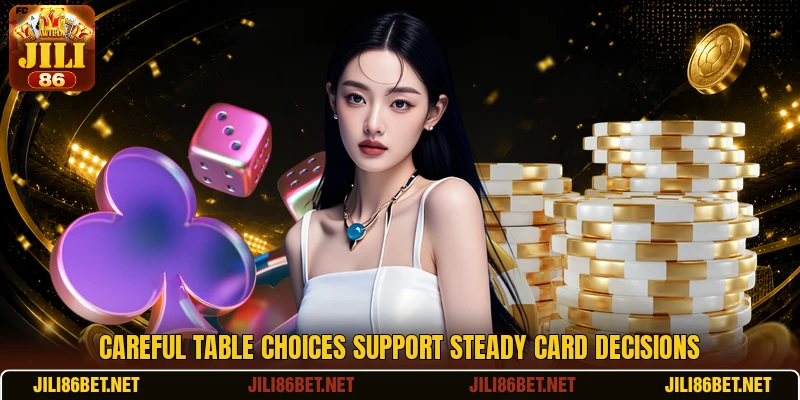 Careful table choices support steady card decisions Careful table choices support steady card decisions