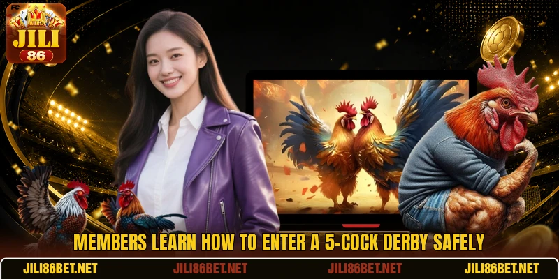 Members learn how to enter a 5-cock derby safely