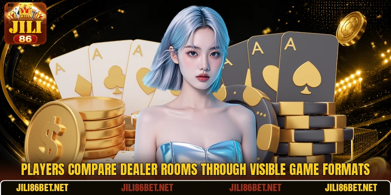 Players compare dealer rooms through visible game formats Players compare dealer rooms through visible game formats