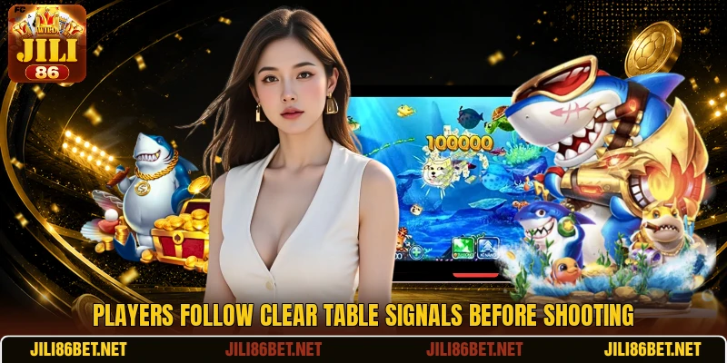 Players follow clear table signals before shooting