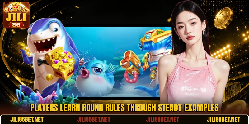 Players learn round rules through steady examples