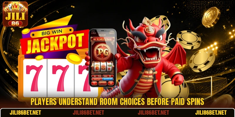 Players understand room choices before paid spins Players understand room choices before paid spins