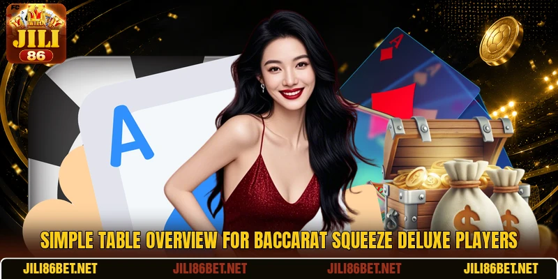 Simple table overview for Baccarat Squeeze Deluxe players Simple table overview for Baccarat Squeeze Deluxe players
